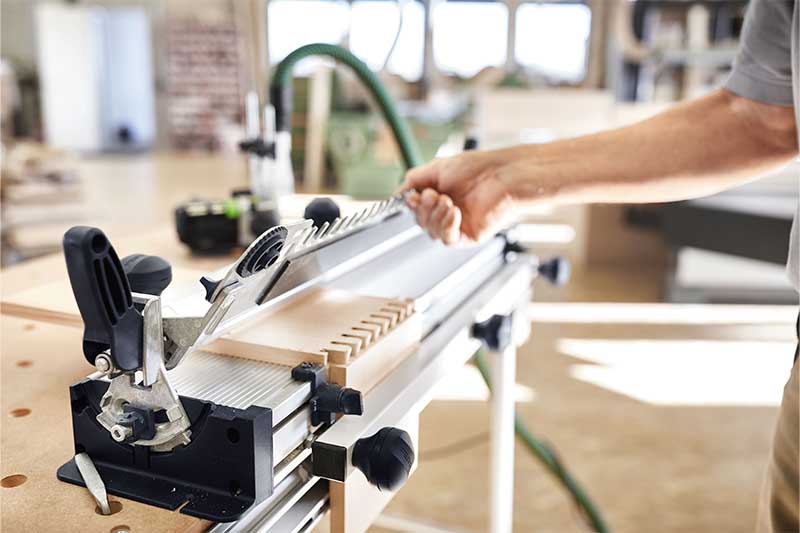 Perfektes Ergebnis am Werkstück dank der Frässchablone