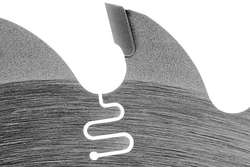 Nahaufnahme eines Kreissägeblatts