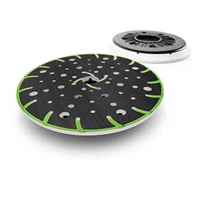 Zwei Schleifteller nebeneinander