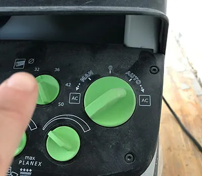 Schlauchdurchmesser auf 32 