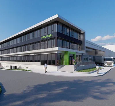 Das neue Montagegebäude von Festool in Weilheim/Teck