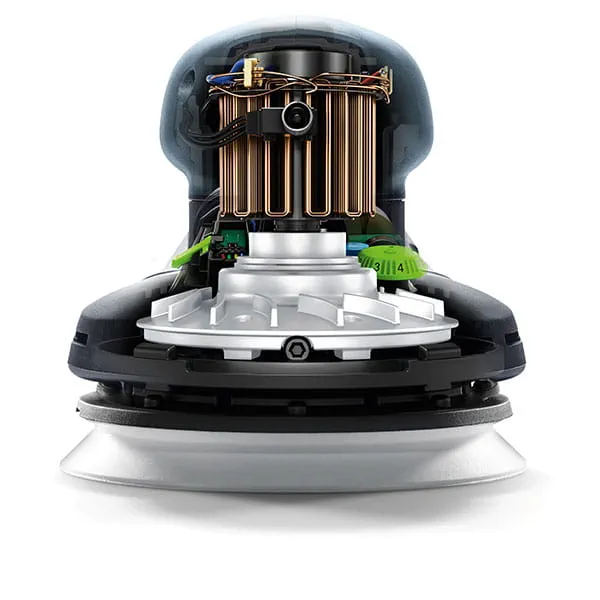 Das Gehäuse eines Akkuschleifers von Festool