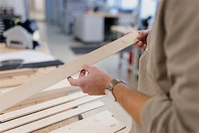 Entwicklungsingenieur Marco Haible und Produktmanager Jonas Wurster von Festool