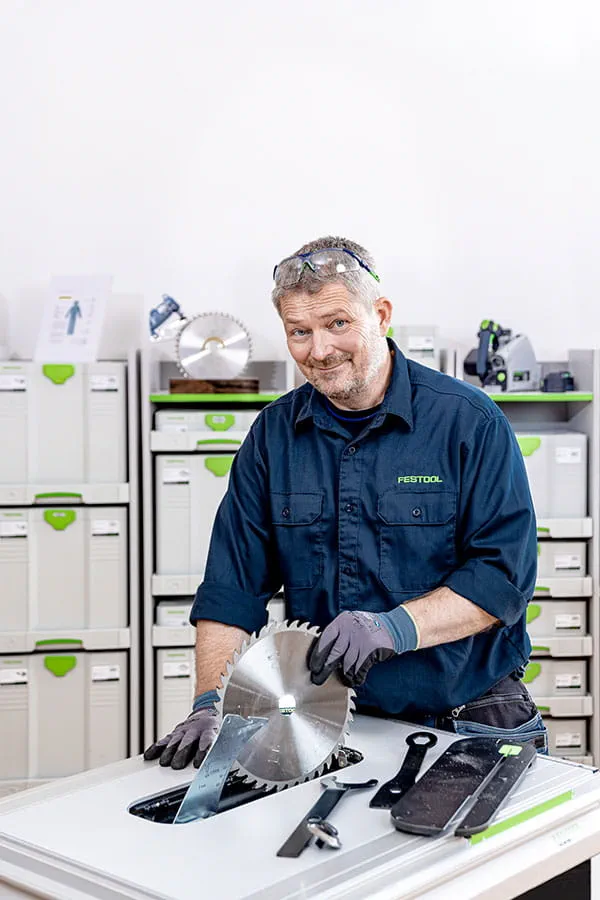 Die Festool Tischkreissäge TKS 80 mit der SawStop Technologie