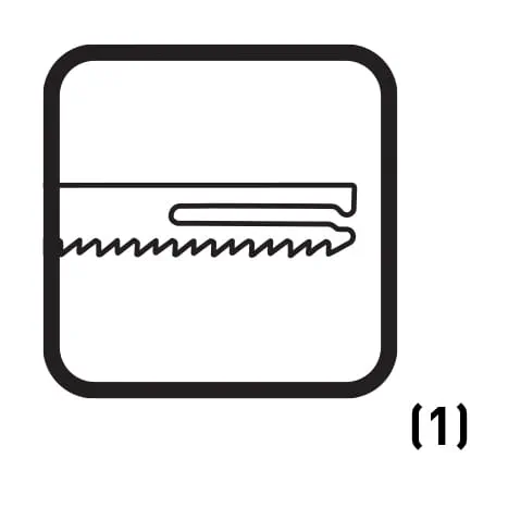 Schneidgarnitur mit geschränktem Sägeblatt
