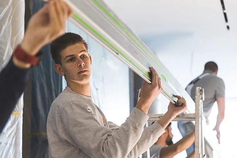 Entfernen der verlängerten Führungsschiene