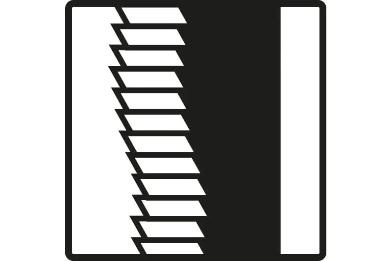 Gewelltes Sägeblatt für Schnitte in Metall 