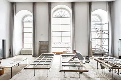 Die Restaurierung der Fensterrahmen mithilfe von Festool Geräten