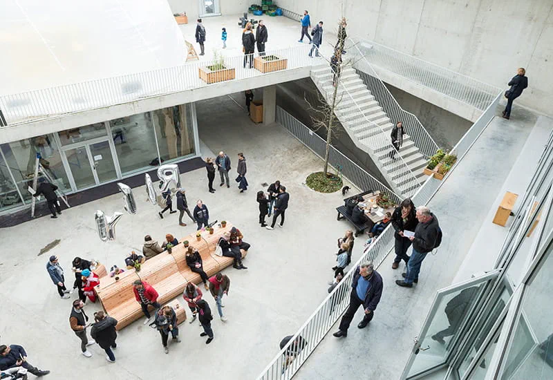 Der Hafven Maker Space in der Vogelperspektive.