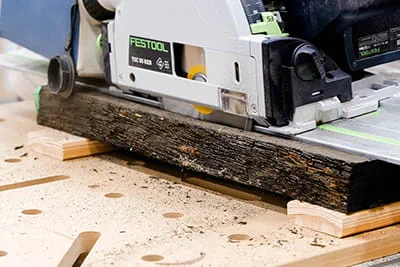Zuschnitt von Massivholz mit der TSC 55