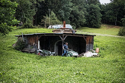 Die Kalkbrennerei in den Bergen Österreichs