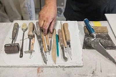 Das Arbeitsmaterial des Kalkbrenners