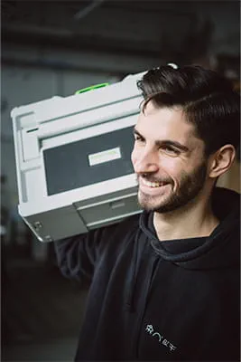 Auch die Systainer von Festool kommen bei Raumstation zum Einsatz