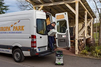 Mobiles Arbeiten mit dem Absaugmobil von Festool