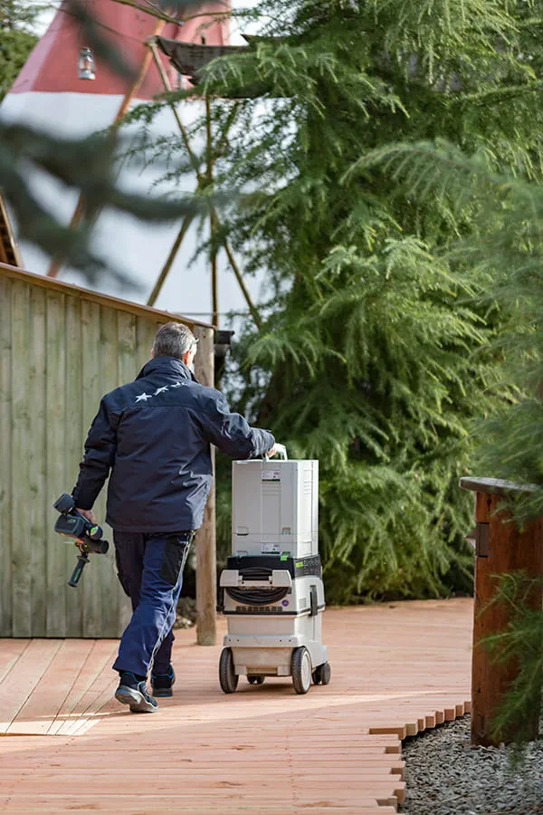 Das Absaugmobil von Festool im Einsatz