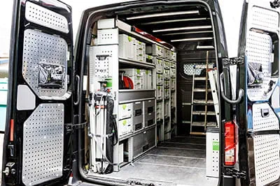 In Ihren Firmenwägen befindet sich die Bott-Fahrzeugeinrichtung mit Festool-Systainern.